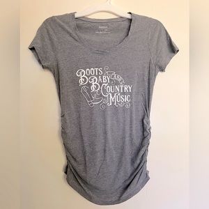 XS graphic tee shirt by Motherhood Maternity. Gray. GUC.